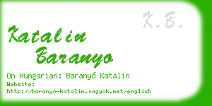 katalin baranyo business card