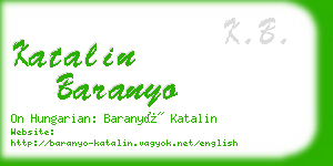 katalin baranyo business card